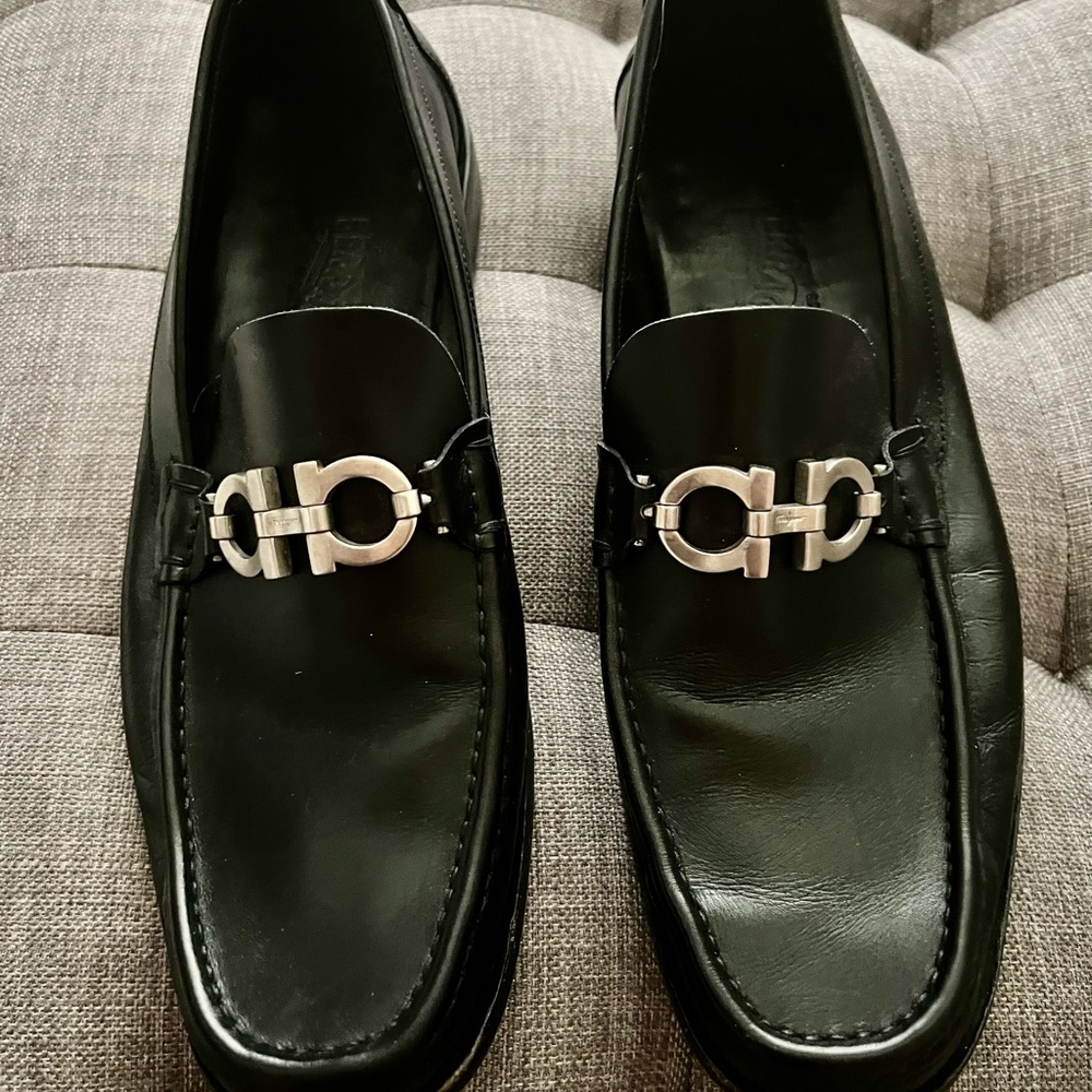 Men’s black Ferragamo loafers